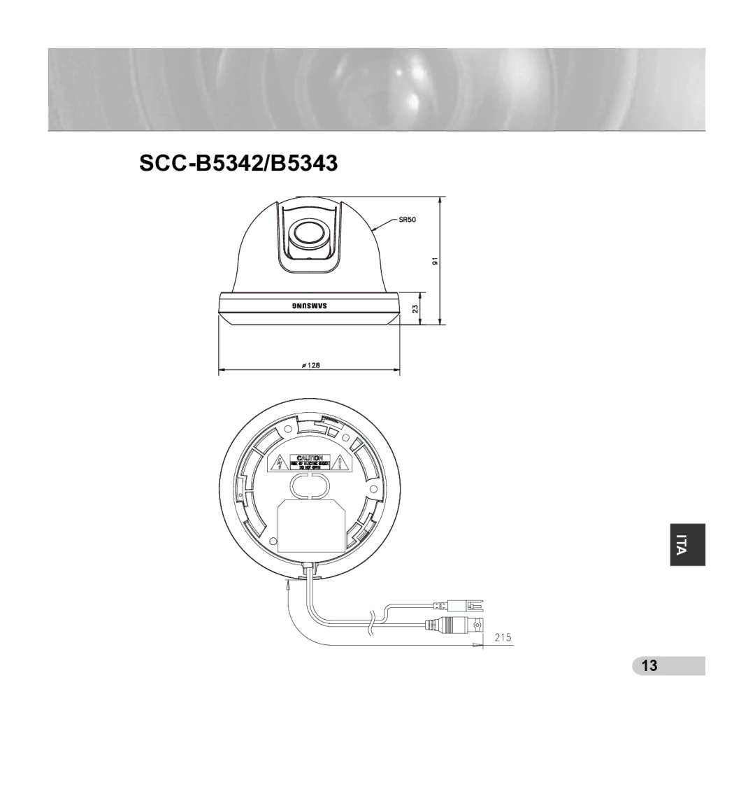 Samsung SCC-B5343P, SCC-B5342P manual SCC-B5342/B5343 