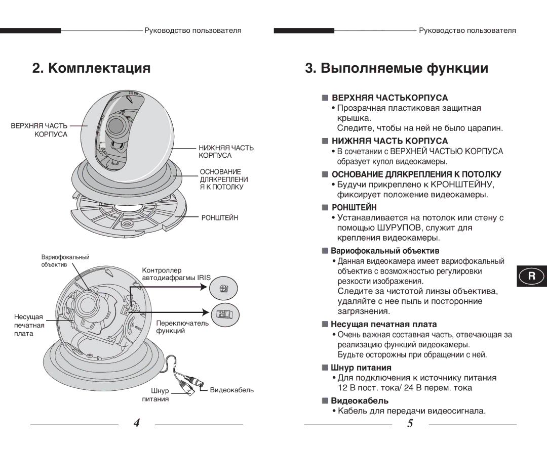 Samsung SCC-B5351(G)(P) manual Kóïôîâíú‡ˆëˇ 