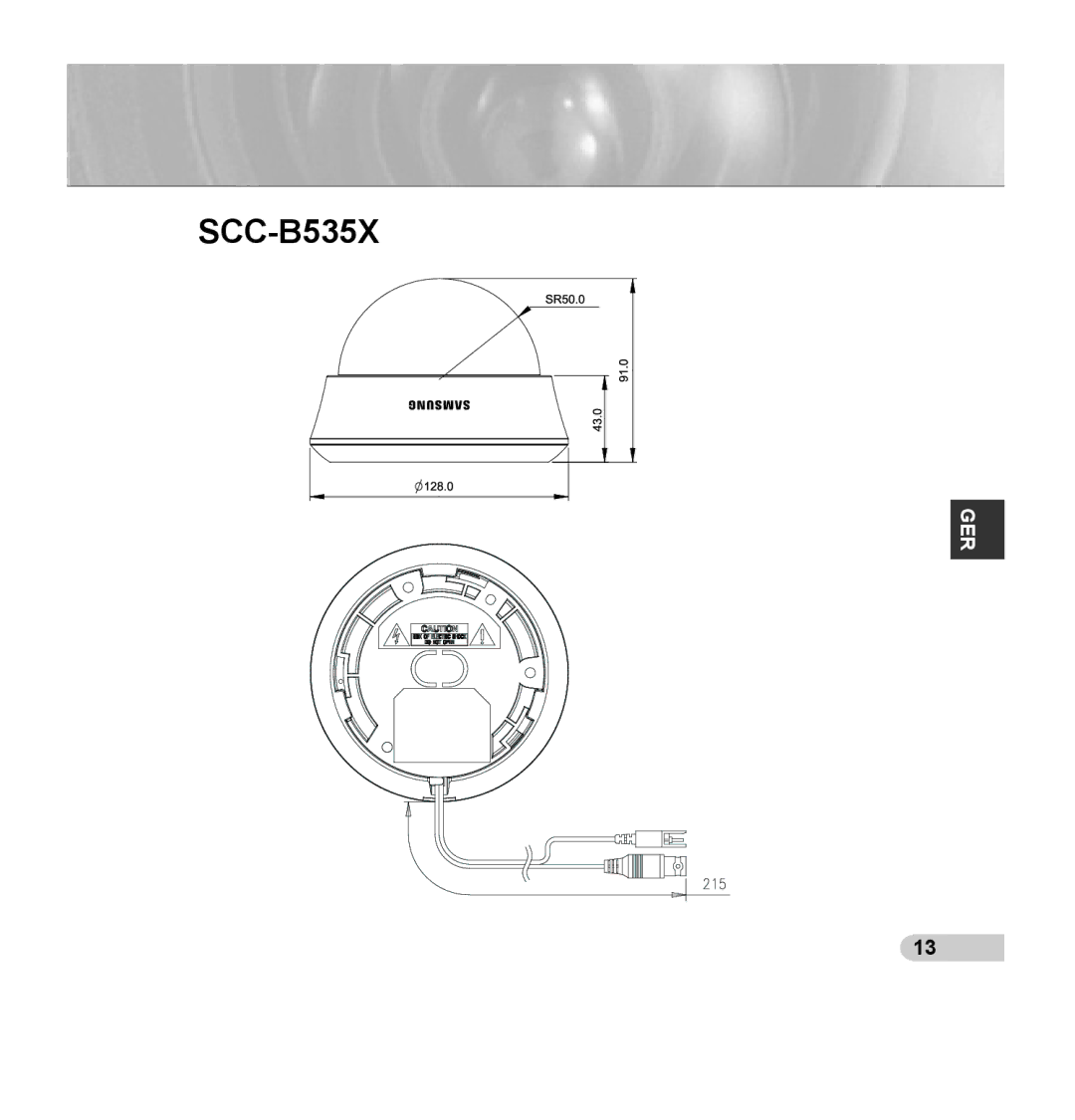 Samsung SCC-B5353SP, SCC-B5352P, SCC-B5353P, SCC-B5352SP manual SCC-B535X 