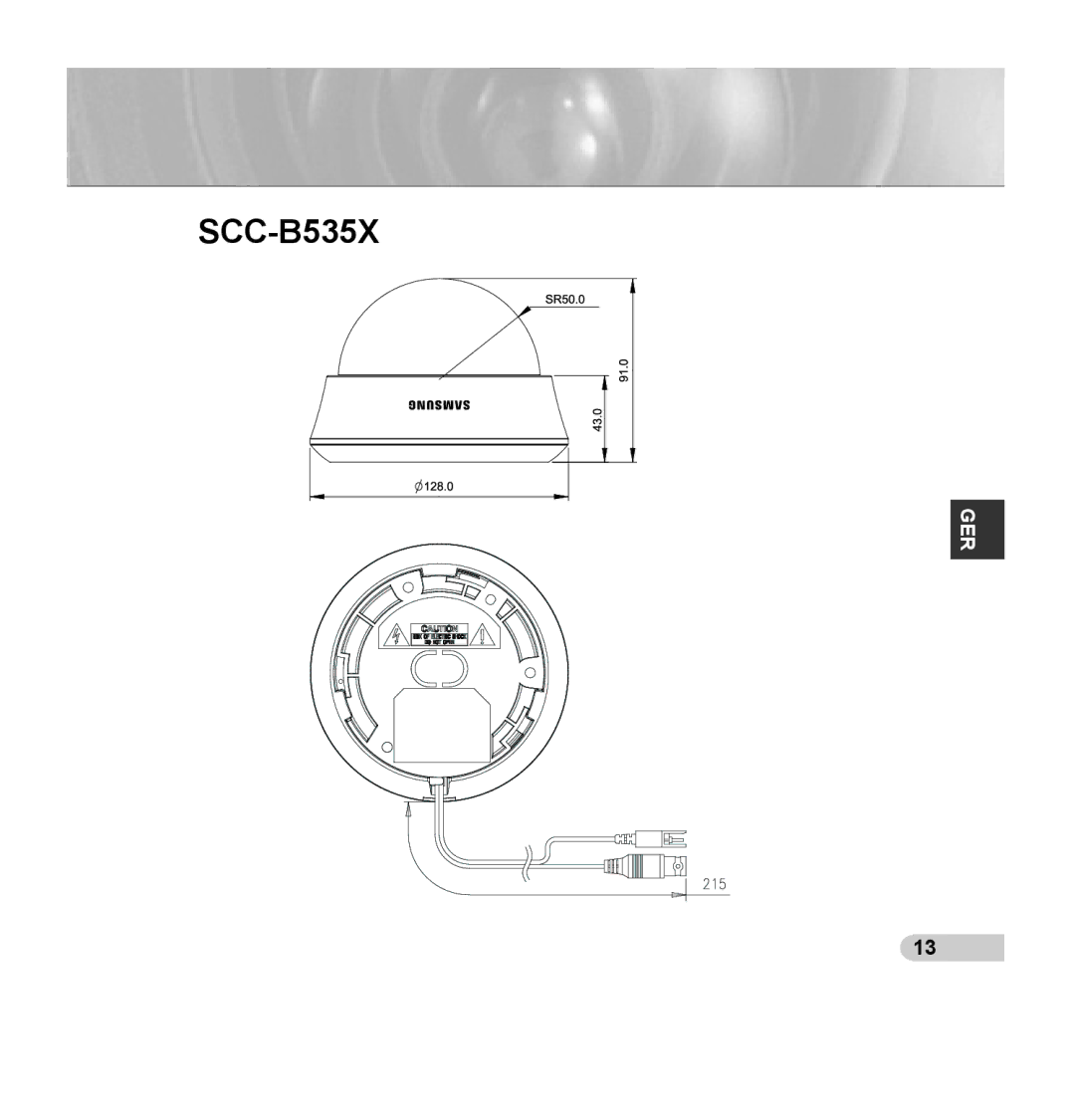 Samsung SCC-B5354P, SCC-B5355P manual SCC-B535X 