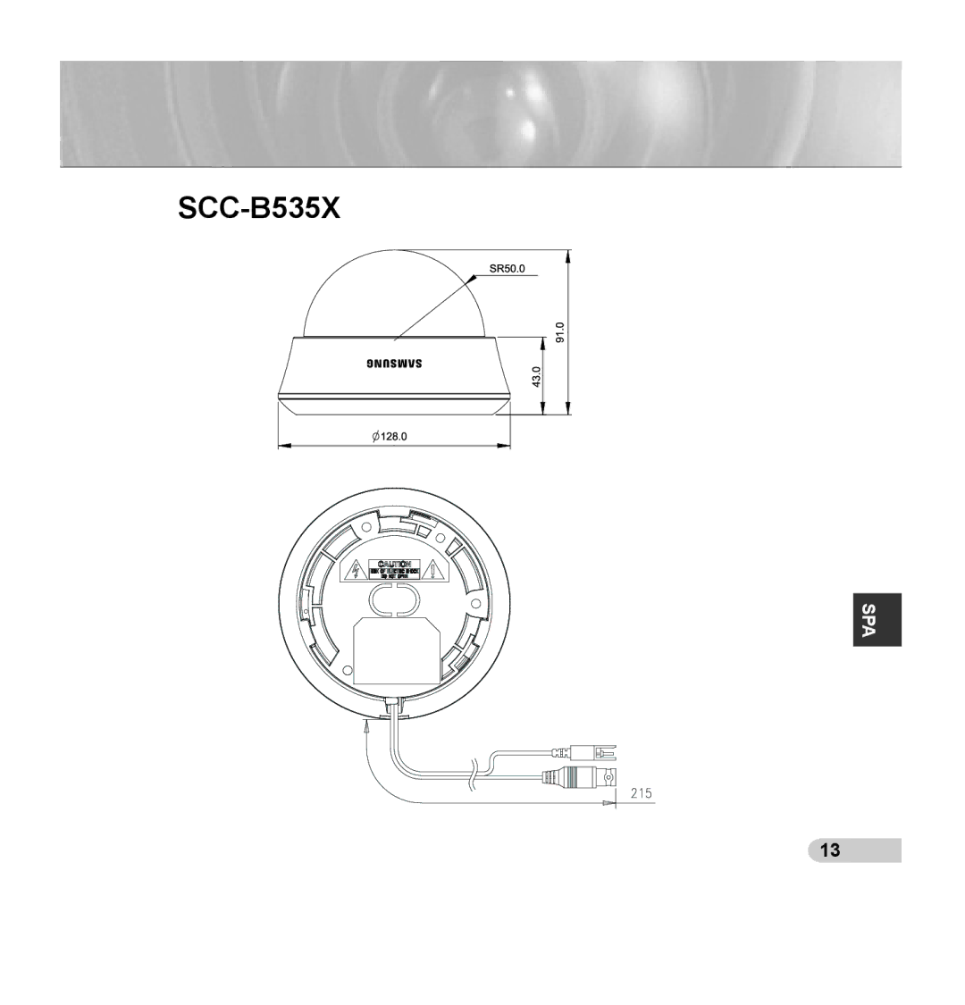 Samsung SCC-B5354P, SCC-B5355P manual SCC-B535X 