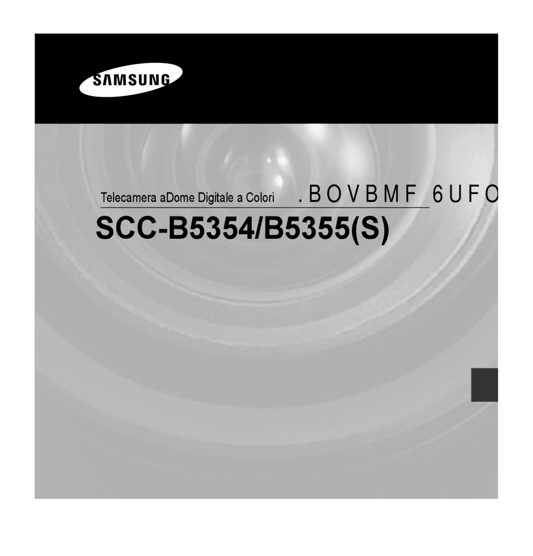 Samsung SCC-B5354P, SCC-B5355P manual Telecamera aDome Digitale a Colori Manuale Utente 