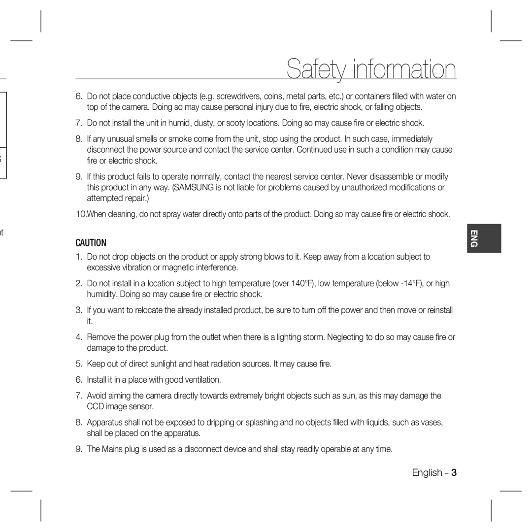 Samsung SCC-B5369SN, SCC-B5369N, SCC-B5369SP, SCC-B5369P, SCC-B5367SN, SCC-B5367SP, SCC-B5367P, SCC-B5367N user manual English 