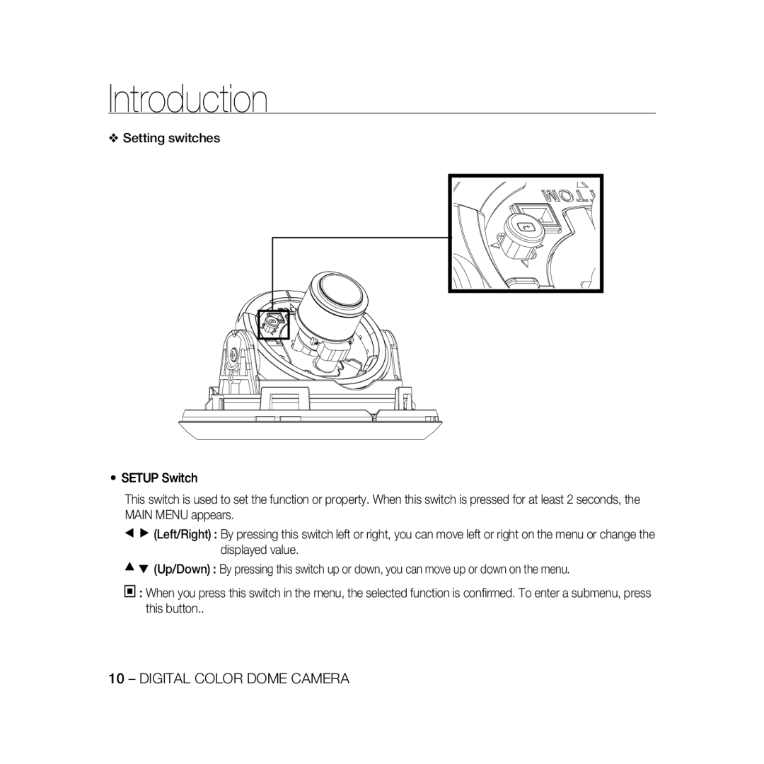 Samsung SCC-B5366P, SCC-B5368BP, SCC-B5368P, SCC-B5366BP manual Introduction 