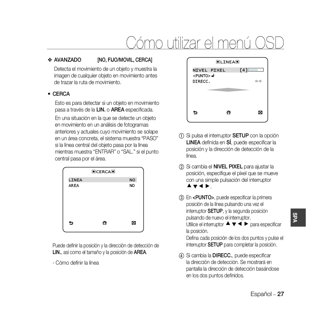 Samsung SCC-B5369P, SCC-B5367P manual Cómo utilizar el menú OSD, cdef, Avanzado 