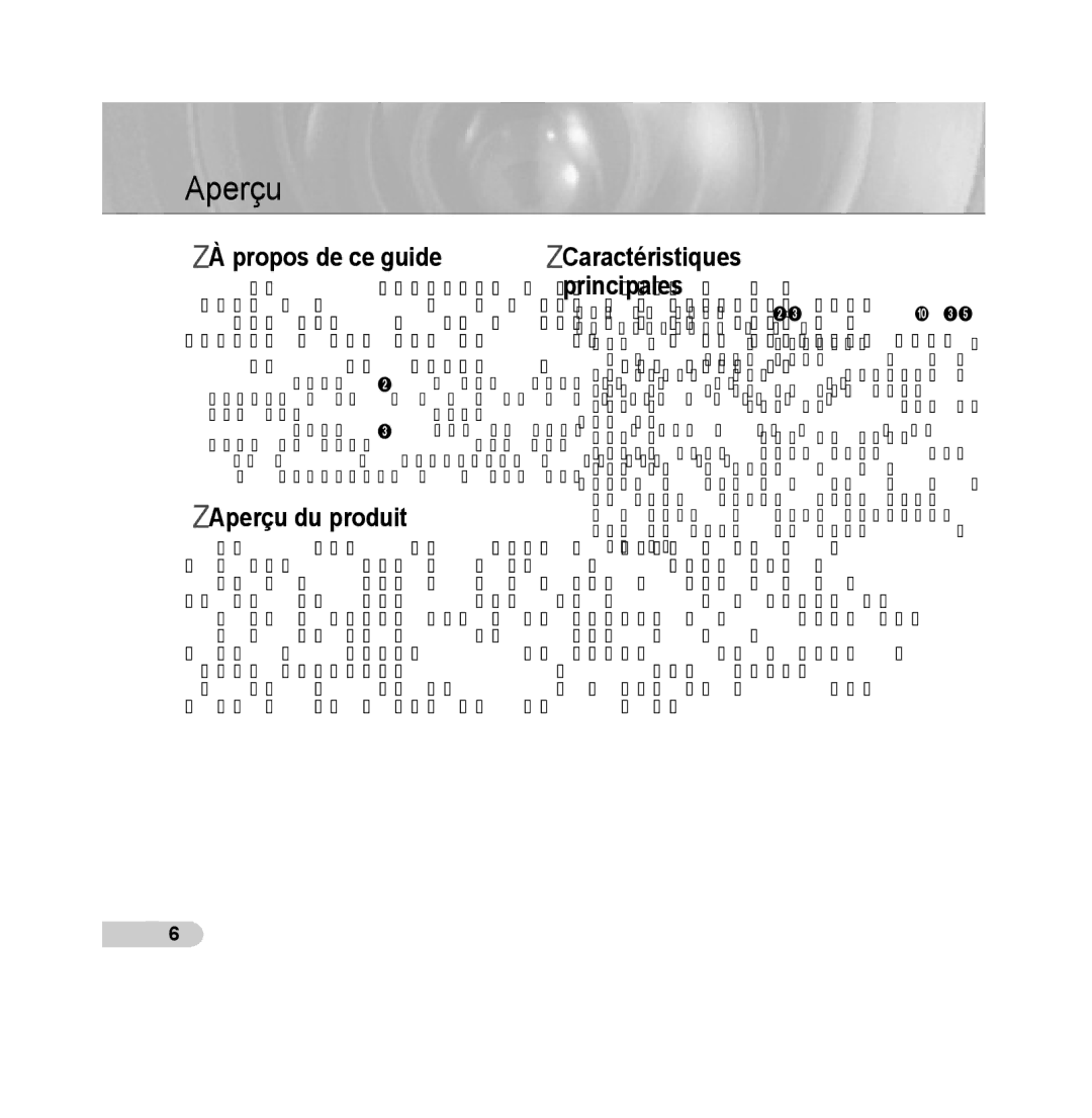 Samsung SCC-B5393P, SCC-B5392P manual Propos de ce guide, Aperçu du produit, Caractéristiques Principales 