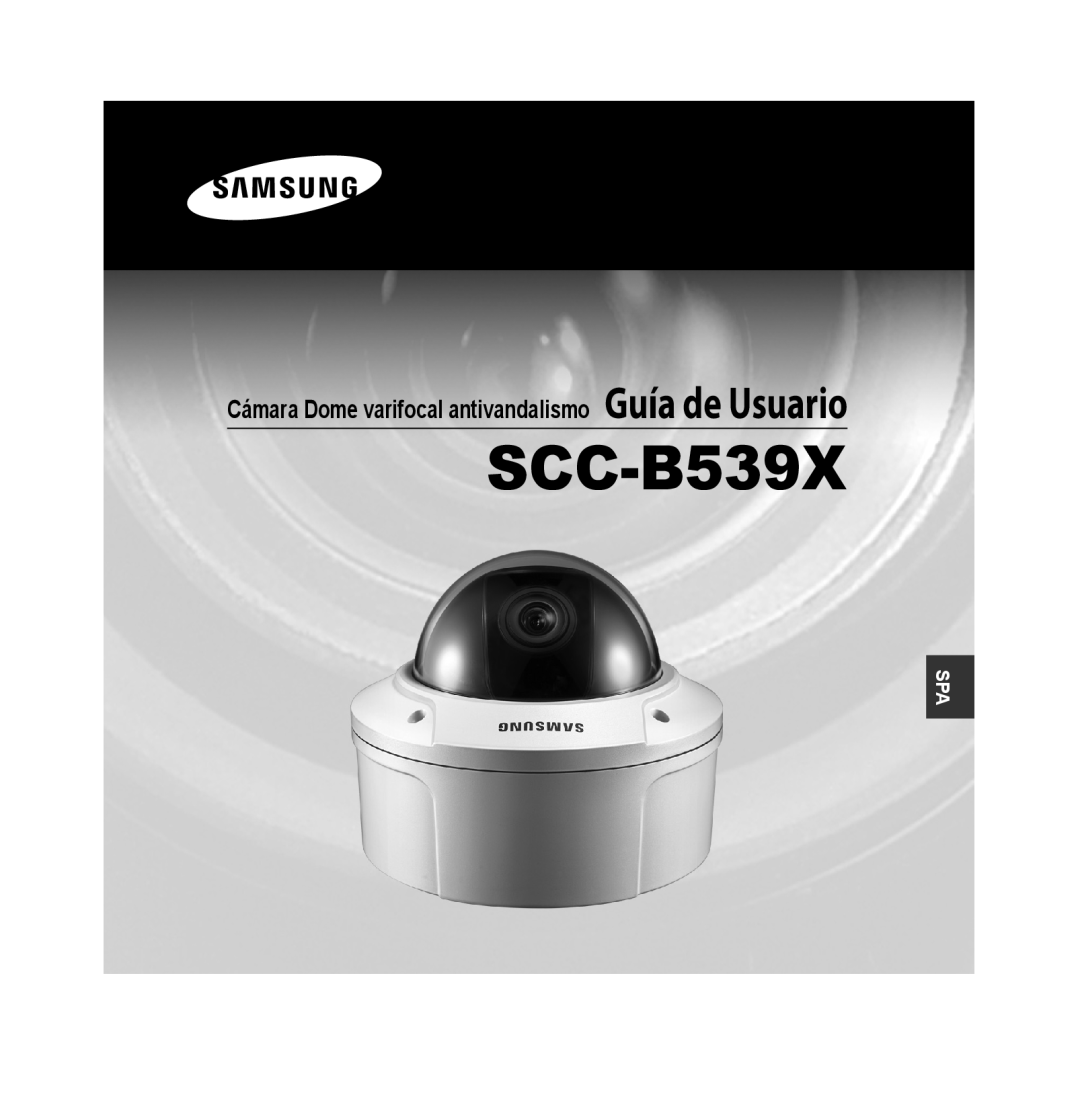Samsung SCC-B5392P, SCC-B5393P manual Cámara Dome varifocal antivandalismo Guía de Usuario, SCC-B539X 