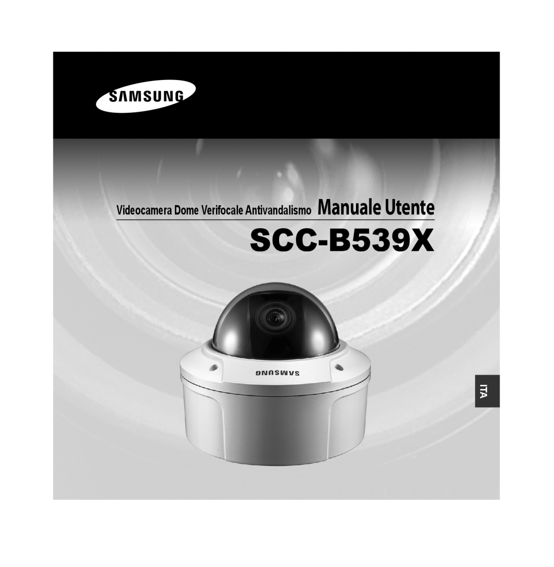 Samsung SCC-B5392P, SCC-B5393P manual Videocamera Dome Verifocale Antivandalismo Manuale Utente, SCC-B539X 