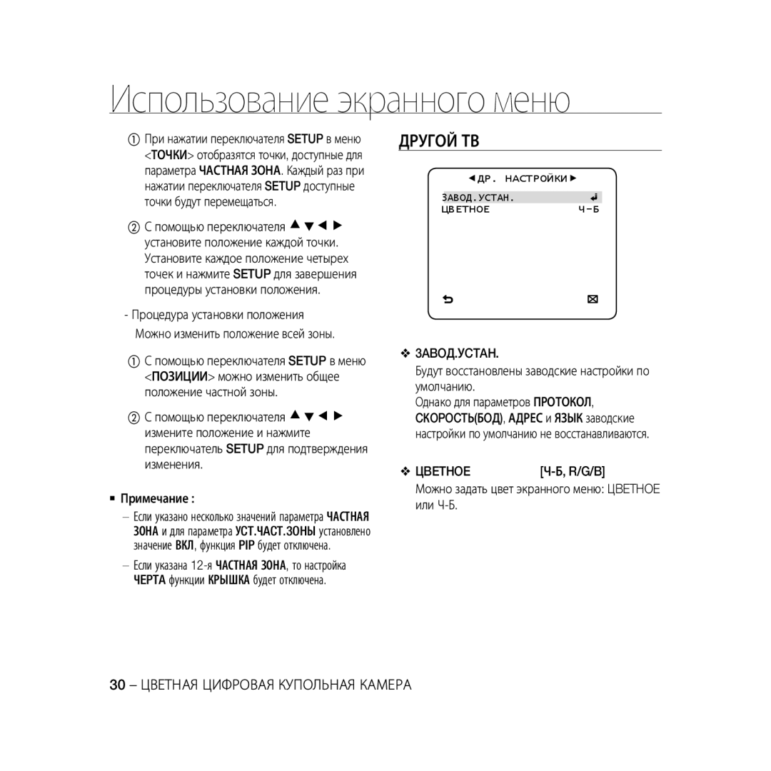 Samsung SCC-B5397P, SCC-B5399P manual Другой ТВ, 3ABOД.УCTAH, Цbethoe 