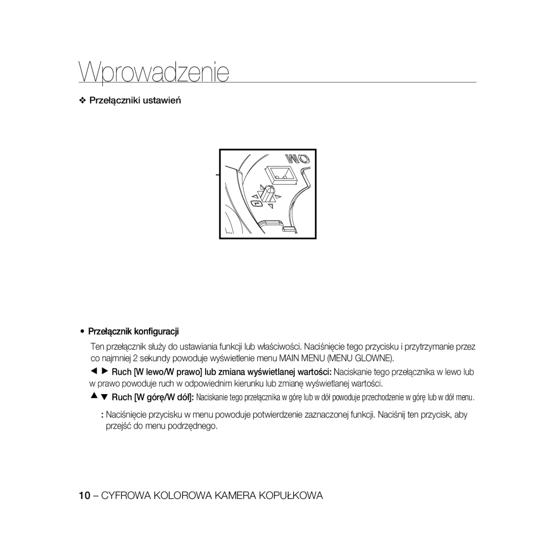 Samsung SCC-B5397P, SCC-B5399P manual Wprowadzenie 