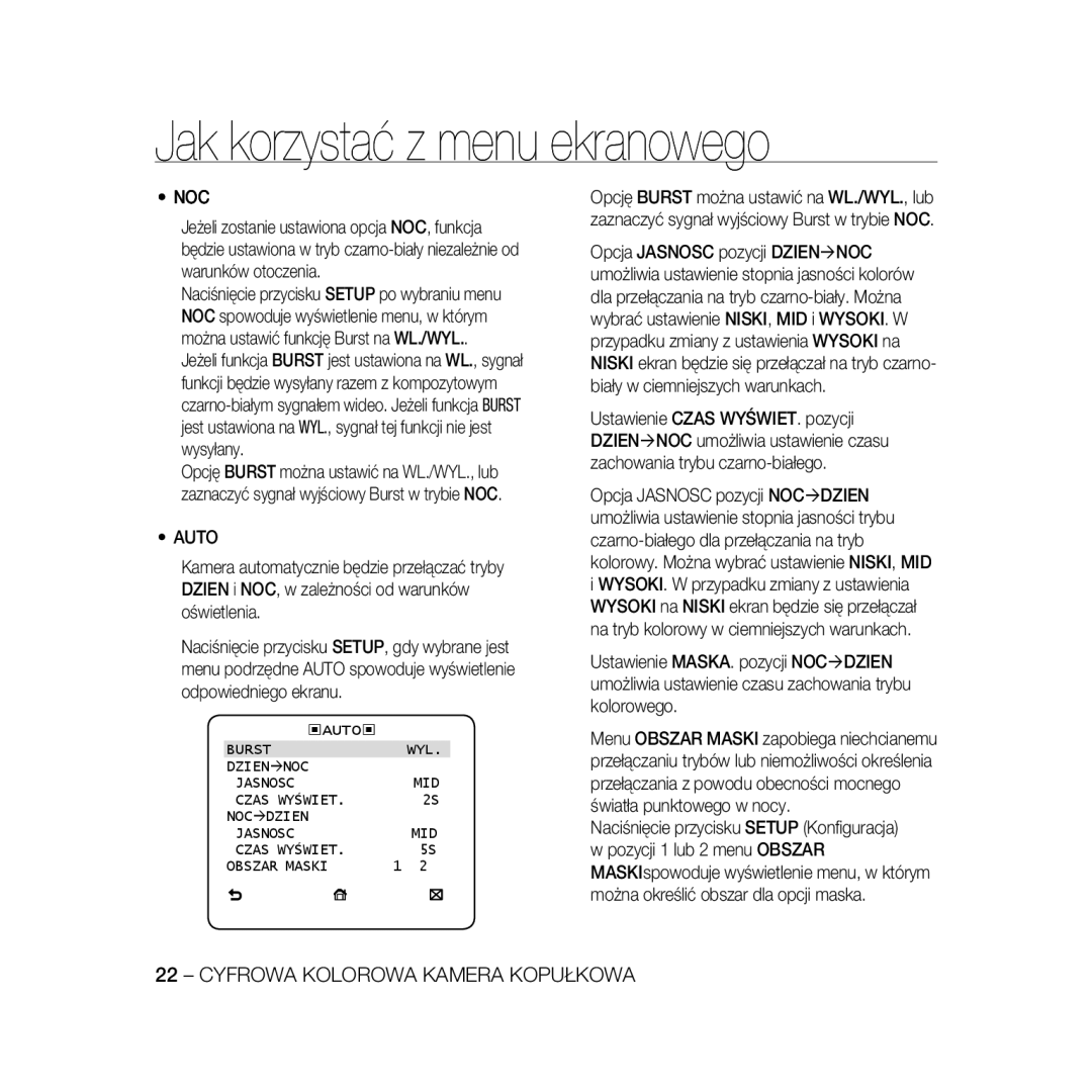 Samsung SCC-B5397P, SCC-B5399P manual Noc 