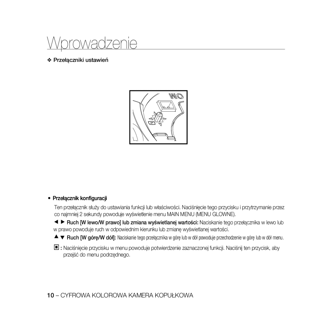 Samsung SCC-B5398P, SCC-B5396P, SCC-B5398BP manual Wprowadzenie 