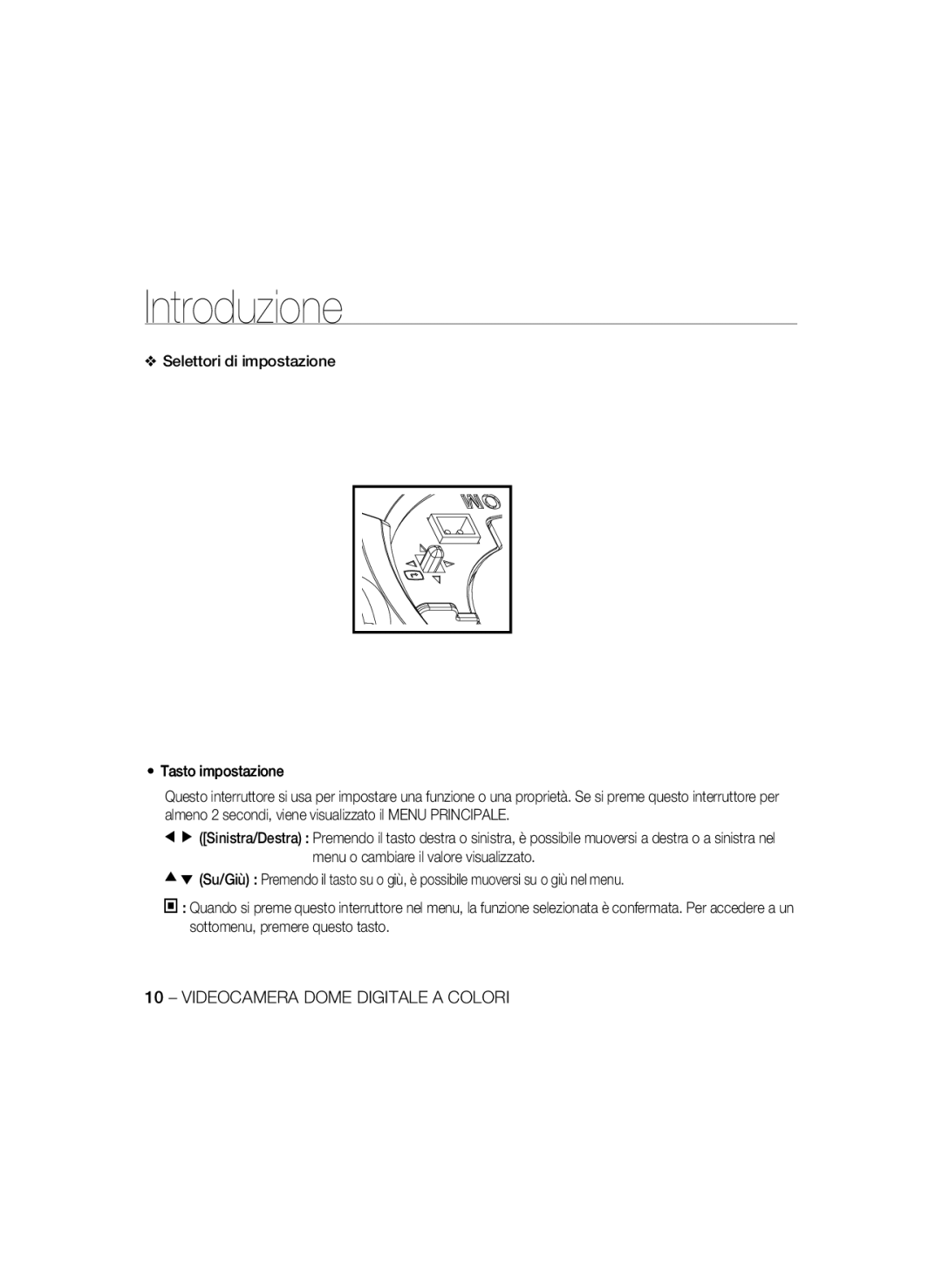 Samsung SCC-B5396P, SCC-B5398P, SCC-B5398BP manual Introduzione 