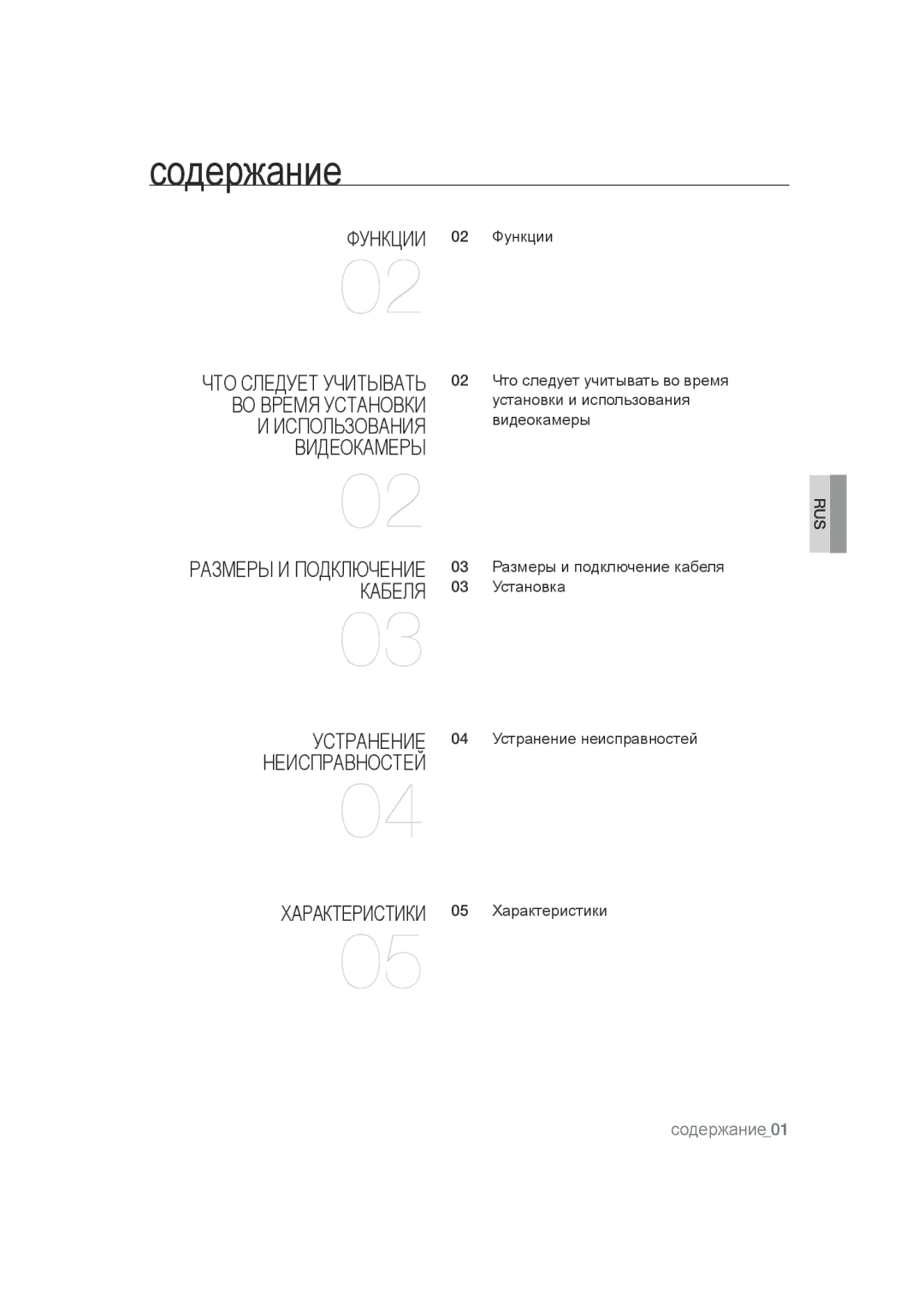 Samsung SCC-B9270P manual Содержание 