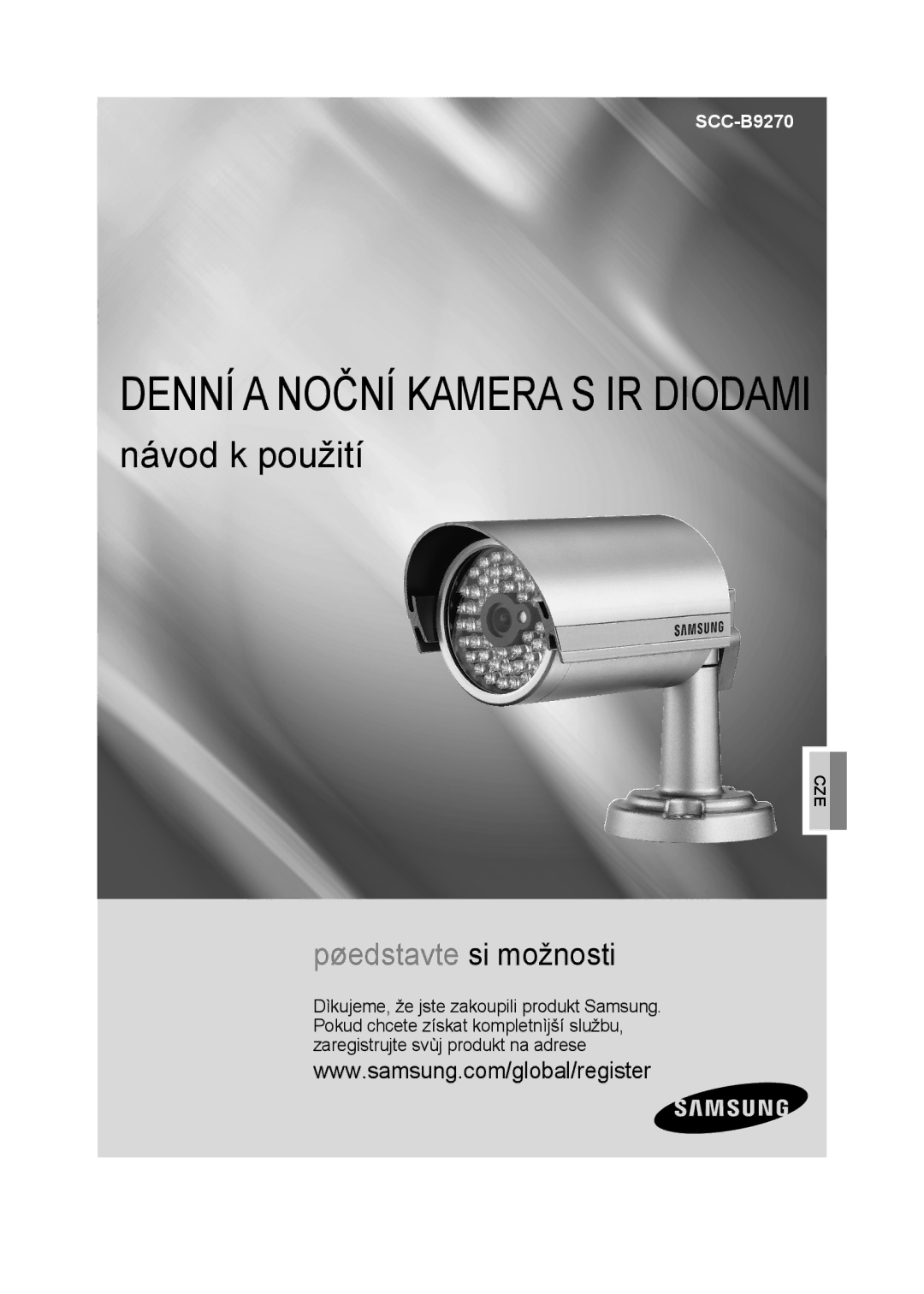 Samsung SCC-B9270P manual Denní a Noční Kamera S IR Diodami 