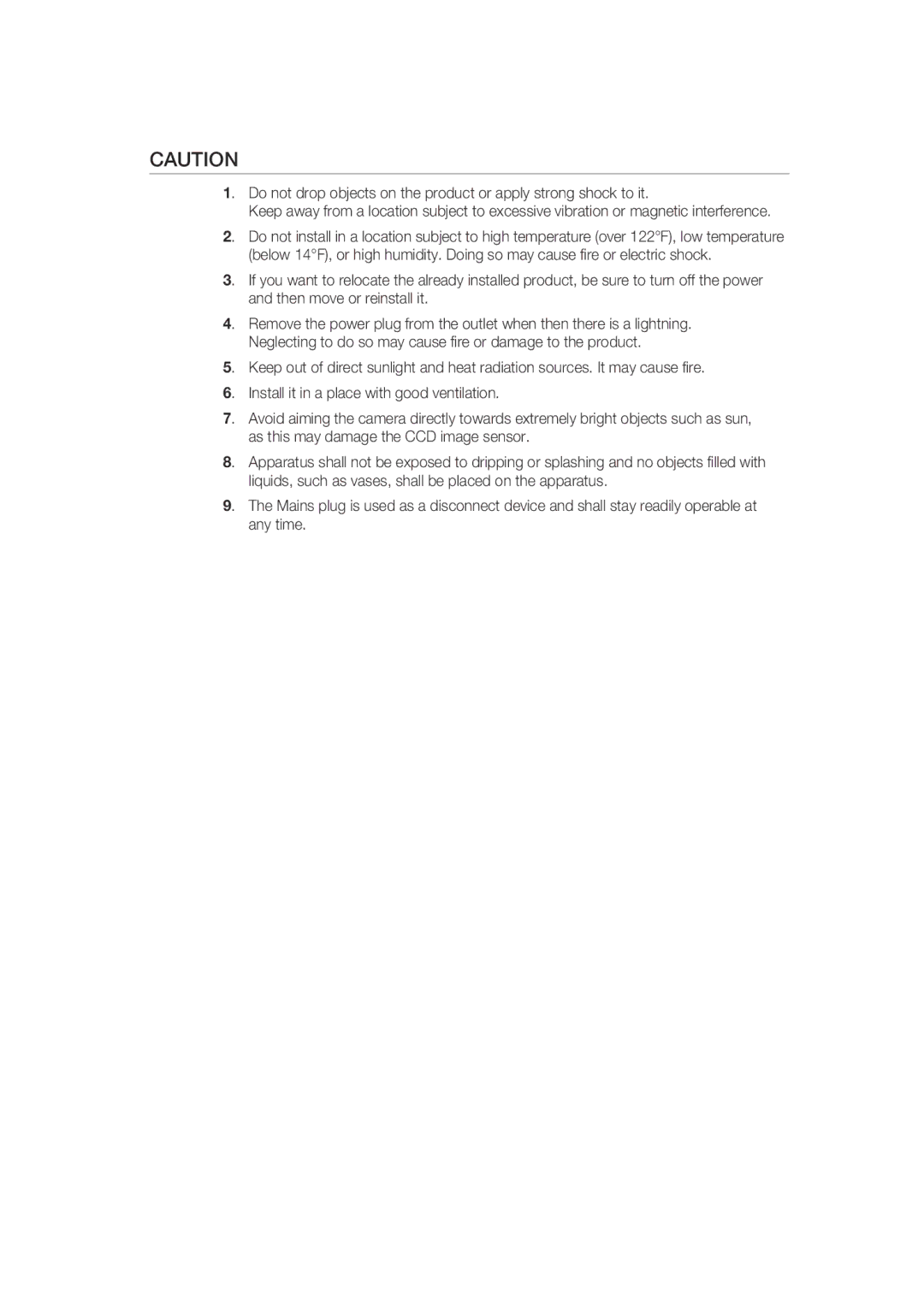 Samsung SCC-B9372 operating instructions 