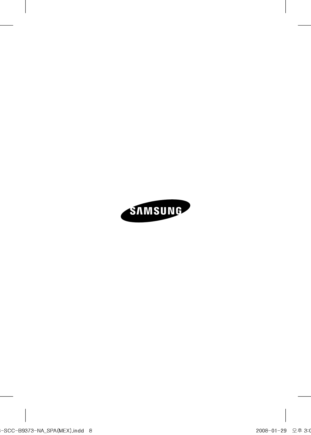 Samsung operating instructions SCC-B9373-NASPAMEX.indd 2008-01-29 오후 