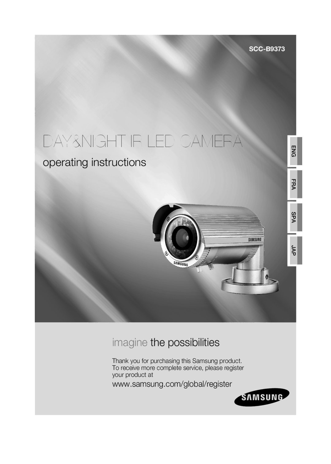 Samsung SCC-B9373P, SCC-B9373CP, SCC-B9373CN manual DAY&NIGHT IR LED Camera 