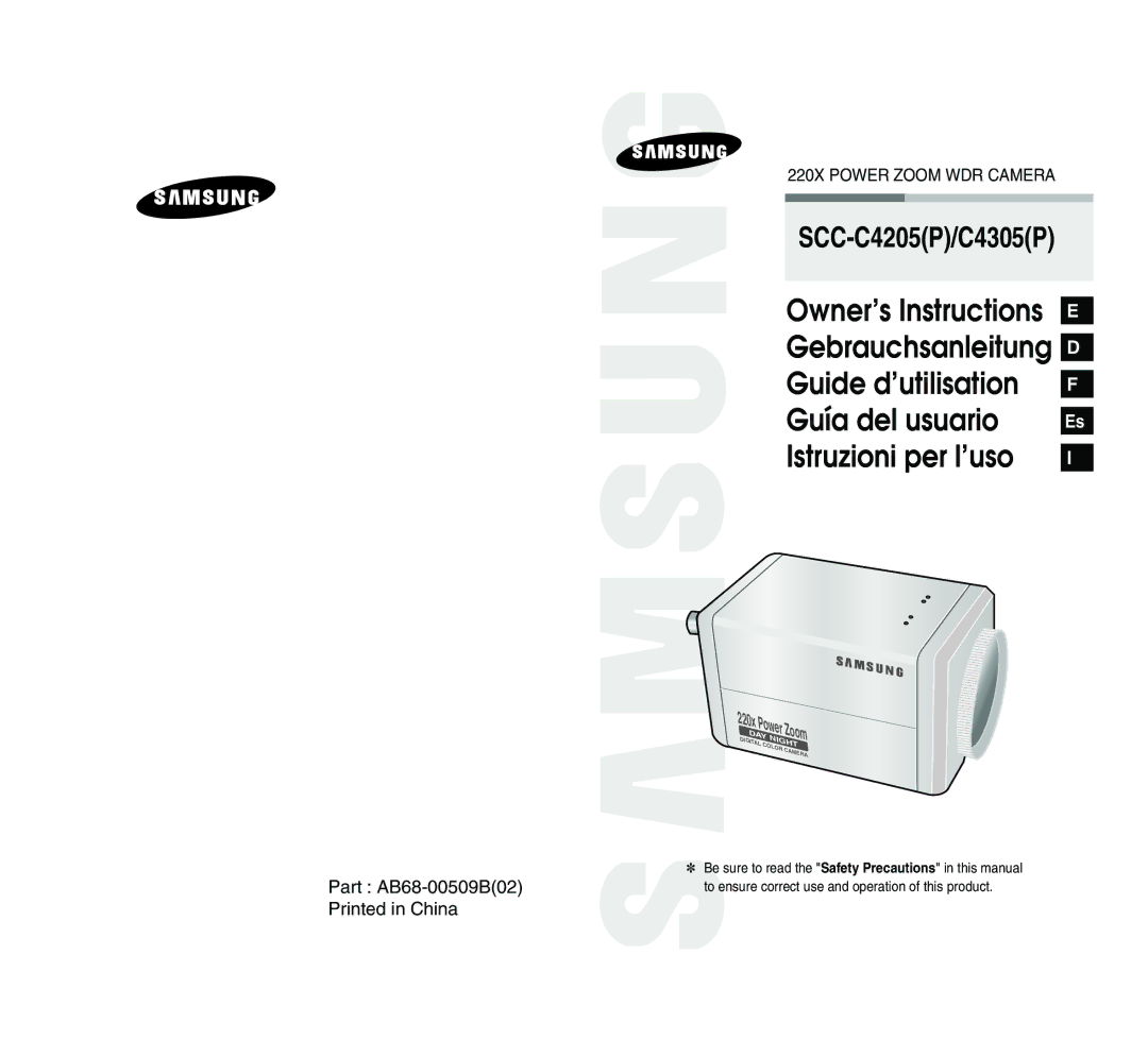 Samsung manual SCC-C4205P/C4305P 