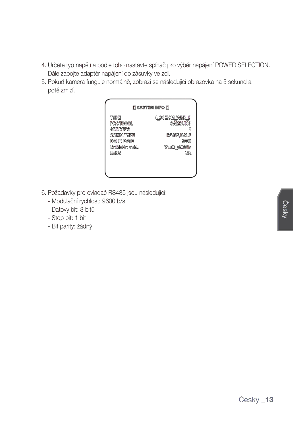 Samsung SCC-C4239P, SCC-C4237P manual Type 