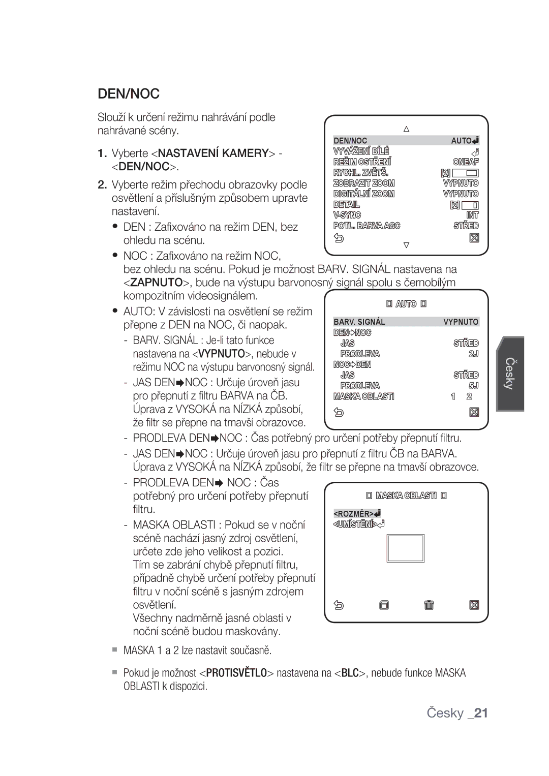 Samsung SCC-C4239P, SCC-C4237P manual Den/Noc 