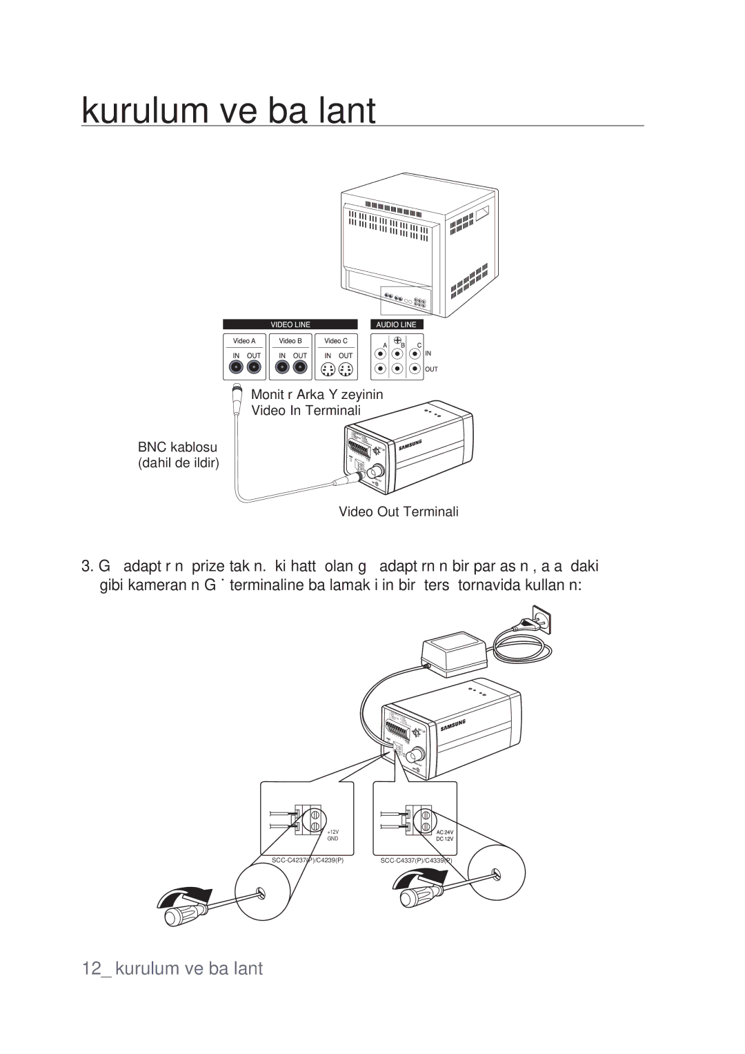 Samsung SCC-C4237P, SCC-C4239P manual Alaram GND 