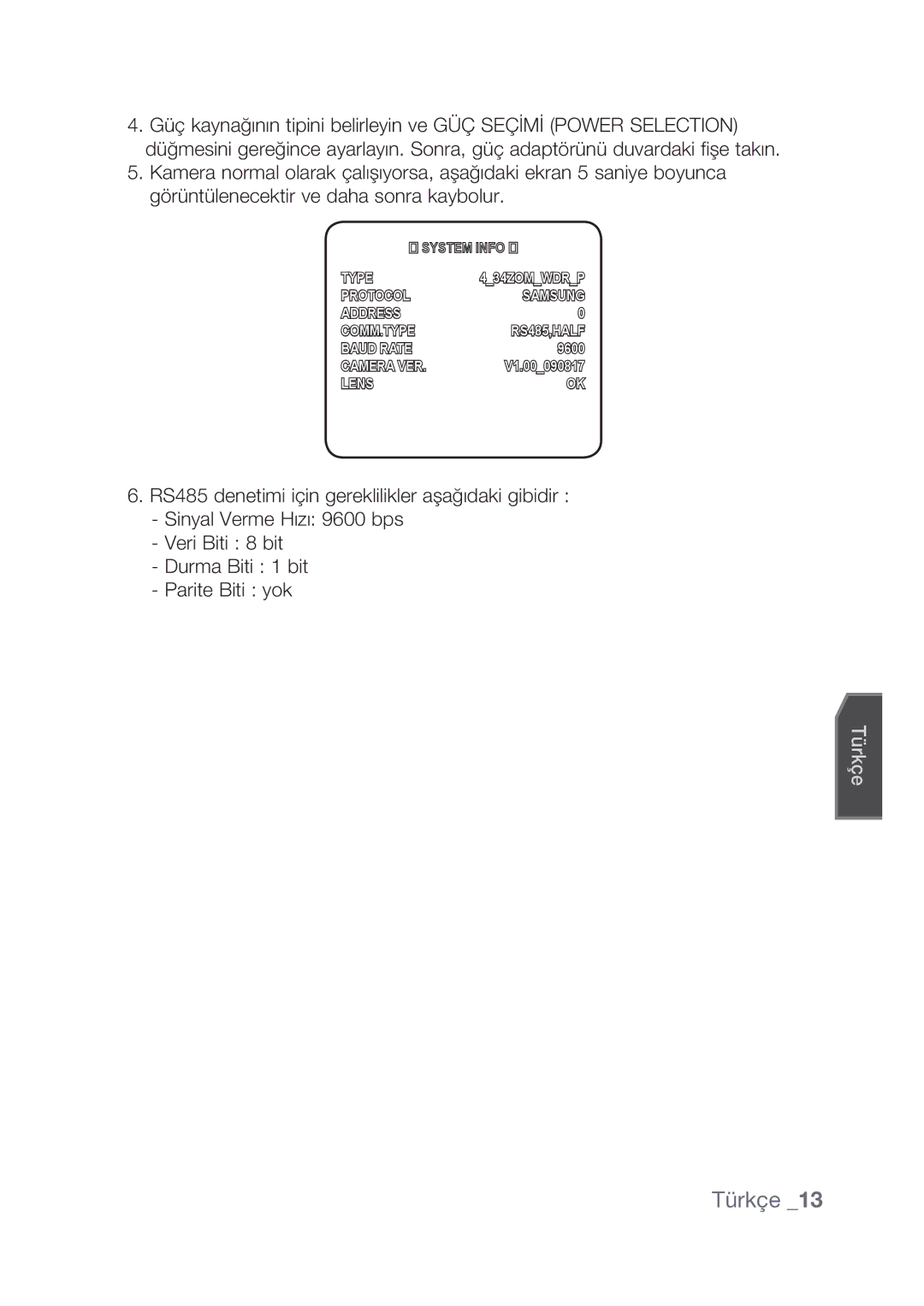 Samsung SCC-C4239P, SCC-C4237P manual Type 