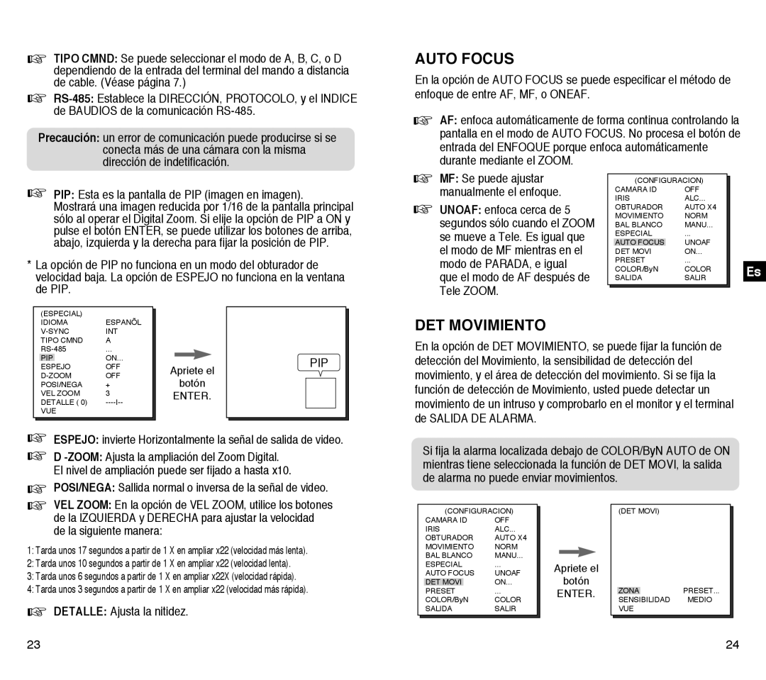 Samsung SCC-C4203AP, SCC-C4303AP manual Auto Focus 