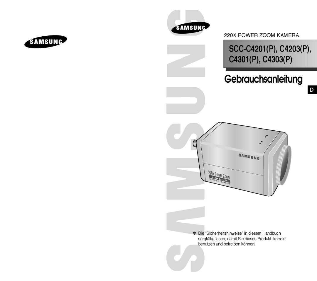 Samsung SCC-C4303AP C4301P, C4303P, SCC-C4201P, C4203P, Gebrauchsanleitung, 220xPower, Light, Zoom, Digital, Color, Camera 