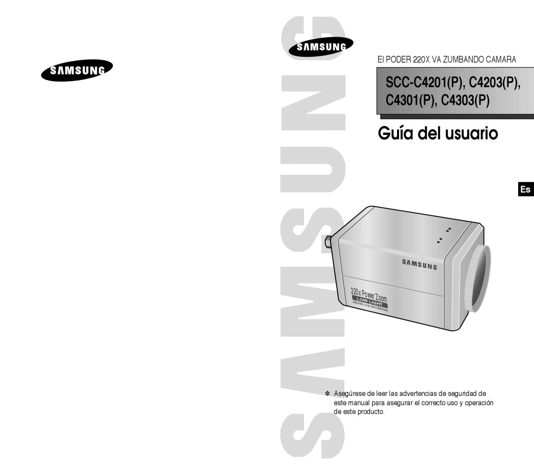 Samsung SCC-C4303AP Guía del usuario, SCC-C4201P, C4203P, C4301P, C4303P, 220xPower, Light, Zoom, Digital, Color, Camera 
