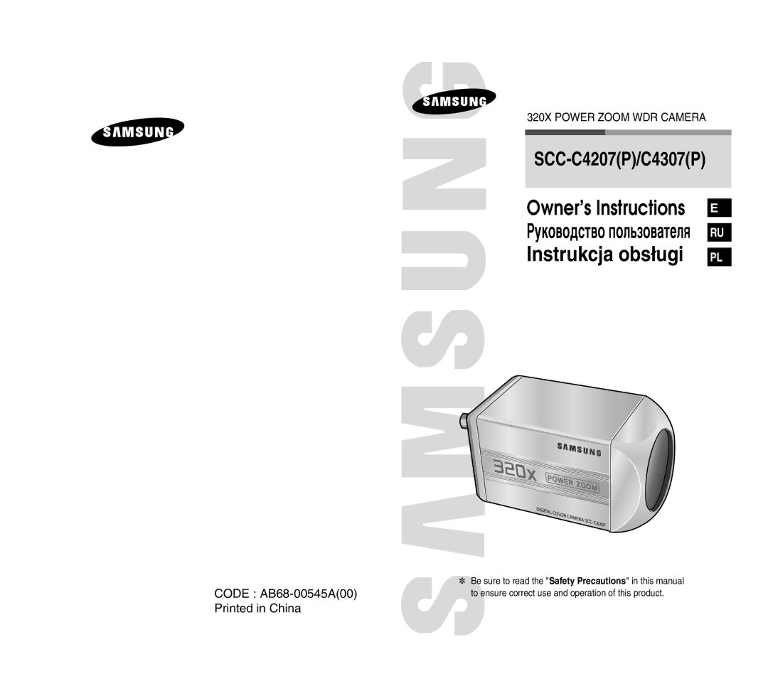 Samsung SCC-C4207P, SCC-C4307P manual Instrukcja obs∏ugi 