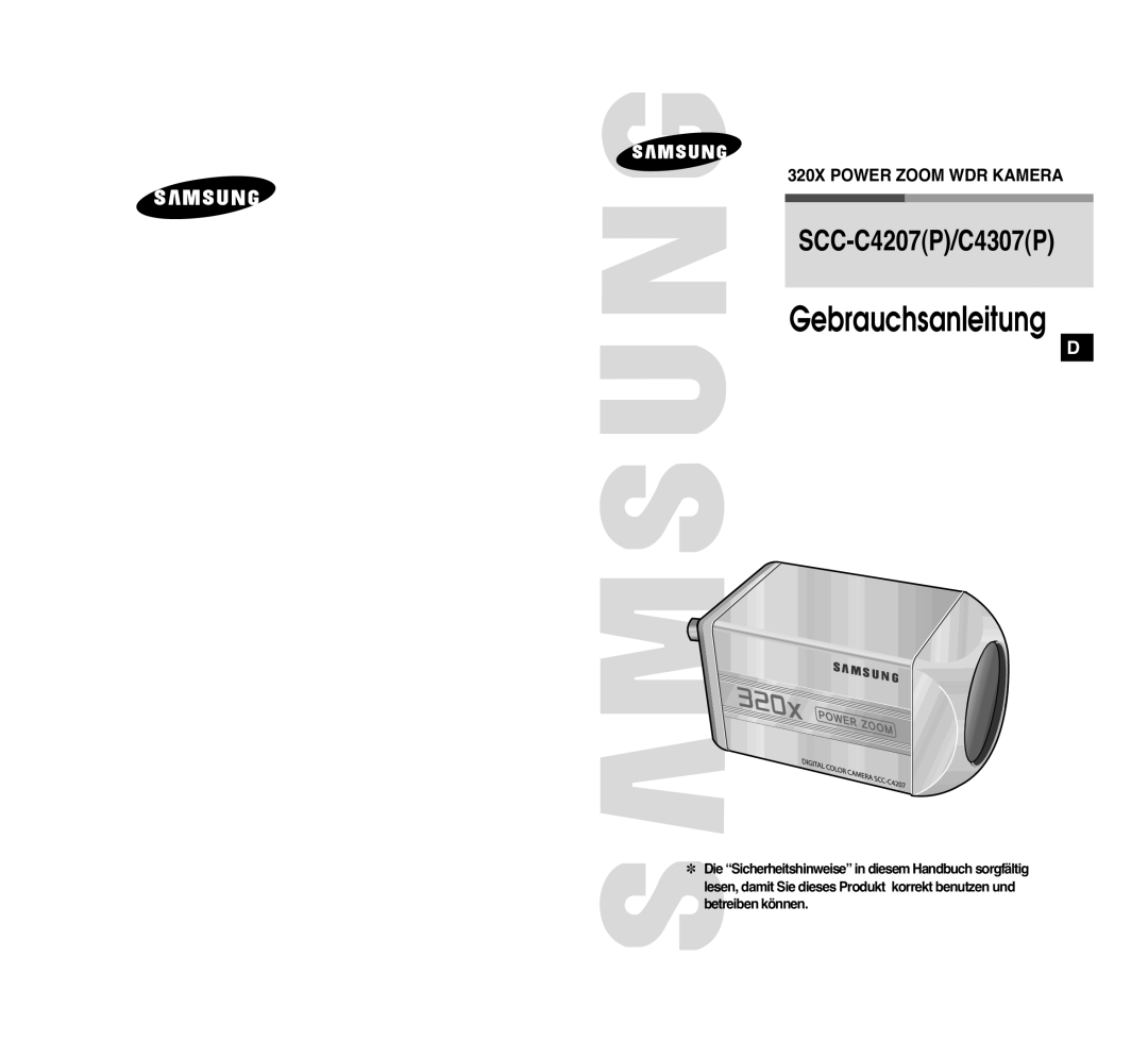 Samsung SCC-C4307P manual Gebrauchsanleitung, 320X Power Zoom WDR Kamera 