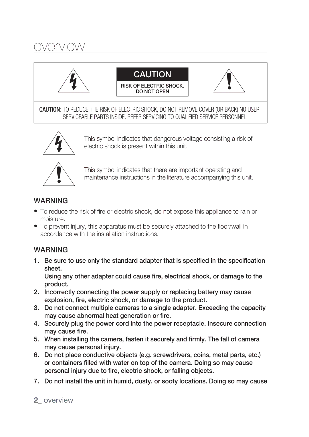 Samsung SCC-C4239P, SCC-C4339P, SCC-C4337P, SCC-C4237P user manual Overview 