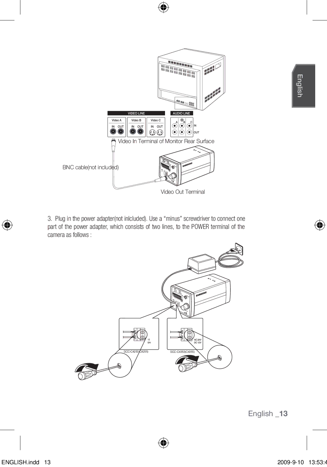 Samsung SCC-C4355P, SCC-C4255P user manual SCC-C4253P/C4255PSCC-C4353P/C4355P 