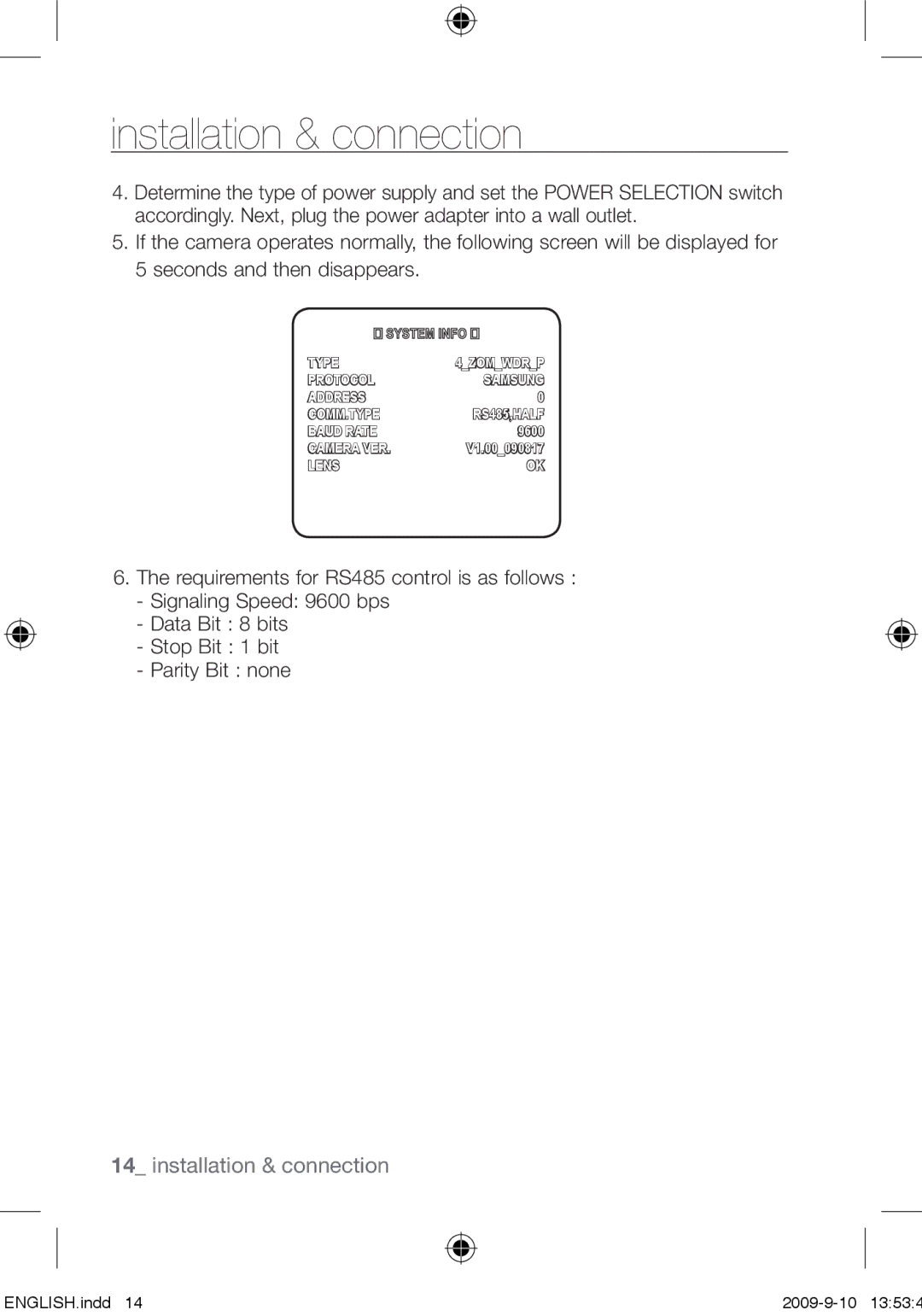 Samsung SCC-C4255P, SCC-C4353P, SCC-C4355P, SCC-C4253P user manual Type 