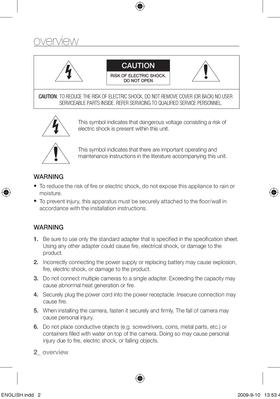 Samsung SCC-C4255P, SCC-C4353P, SCC-C4355P, SCC-C4253P user manual Overview 