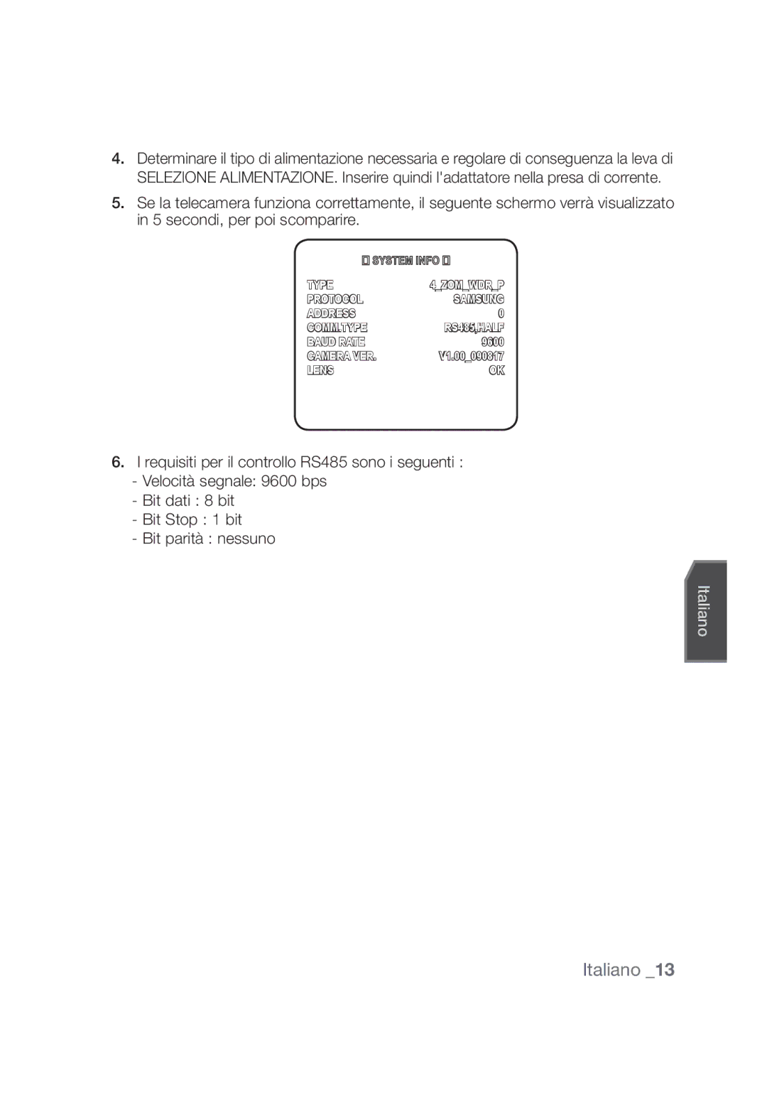 Samsung SCC-C4355P, SCC-C4253P manual Type 