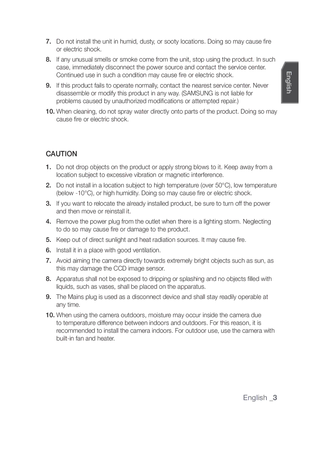 Samsung SCC-C4253P, SCC-C4355P manual English  