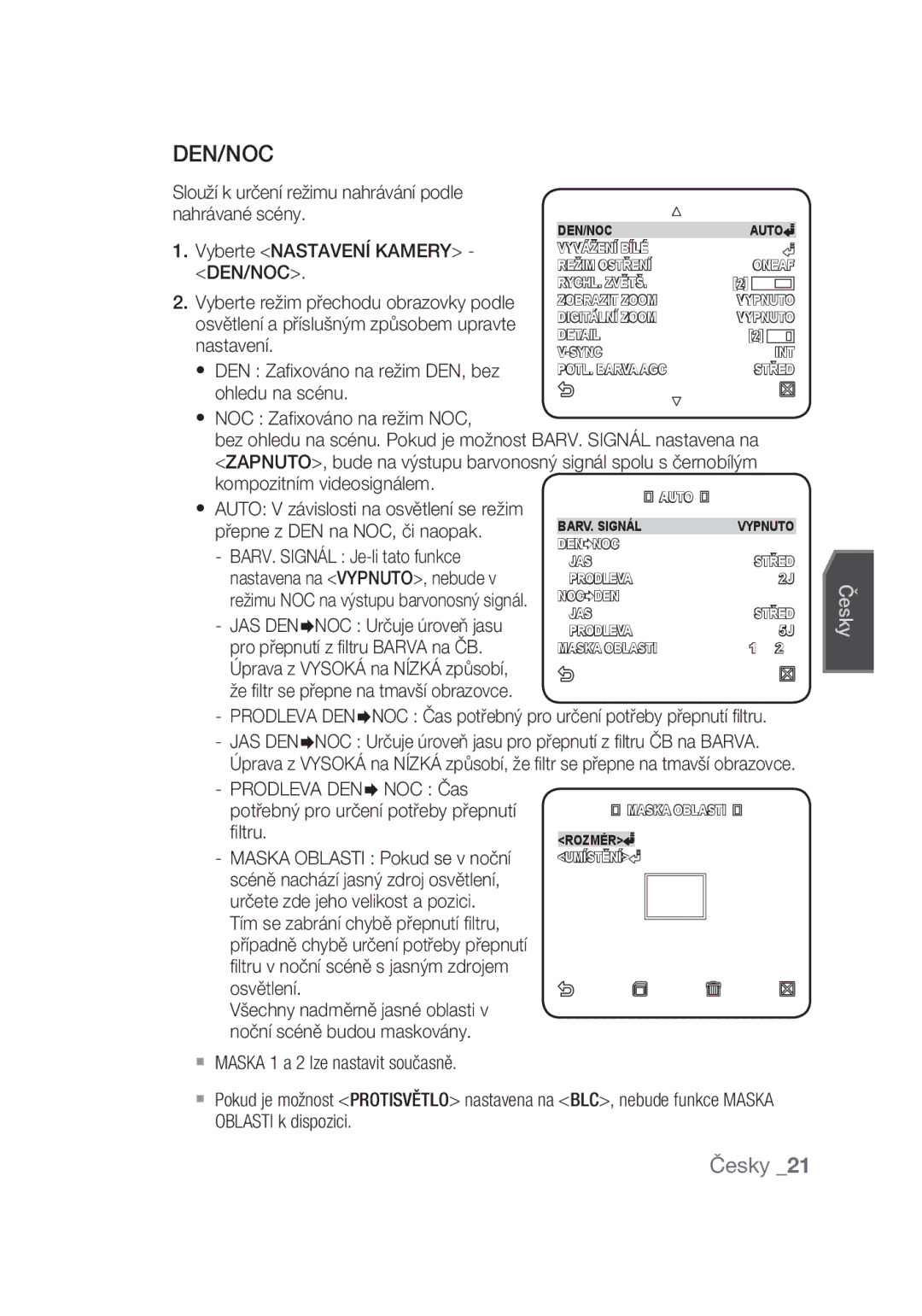 Samsung SCC-C4355P manual Den/Noc 