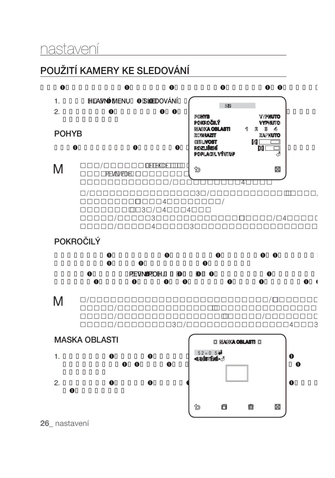 Samsung SCC-C4355P manual Použití kamery ke sledování, Pokročilý, Maska Oblasti 