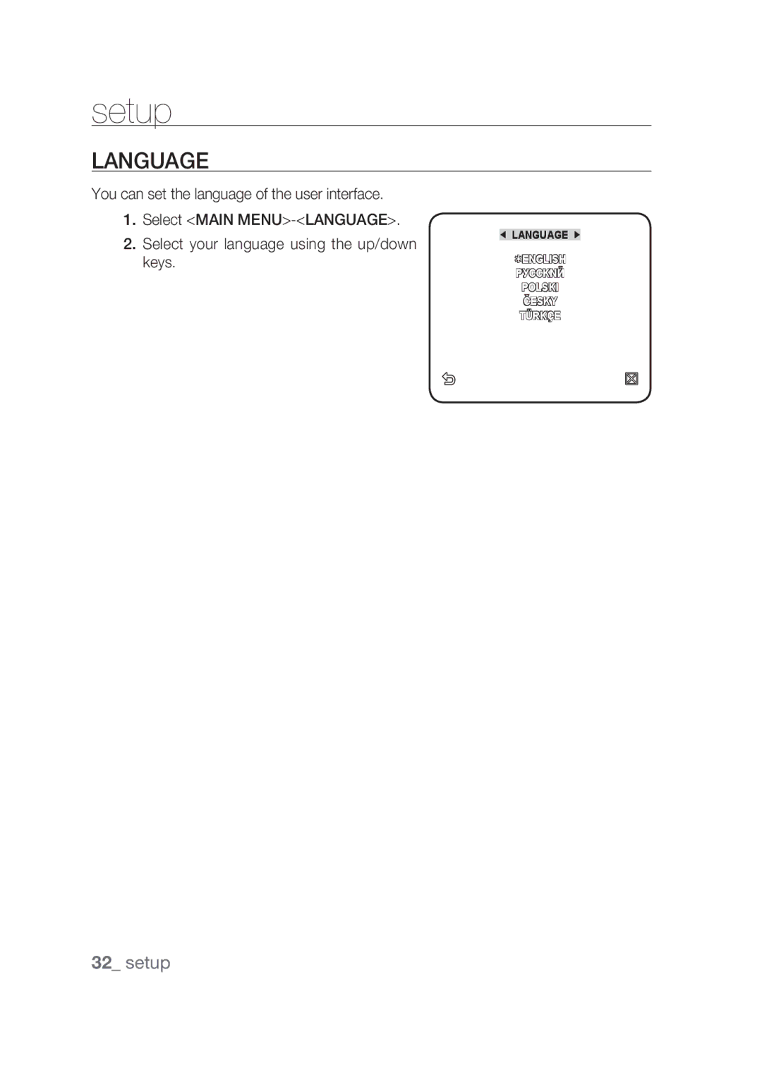 Samsung SCC-C4355P manual Language 