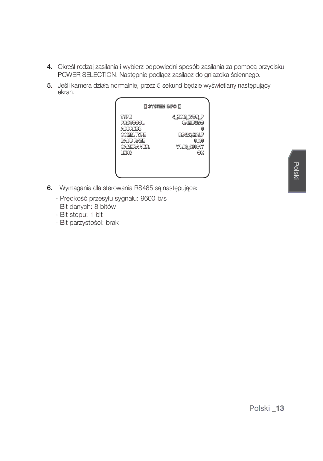 Samsung SCC-C4355P manual Type 