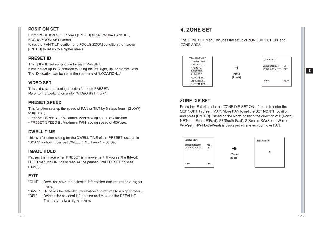 Samsung SCC-C6403 instruction manual Zone SET 