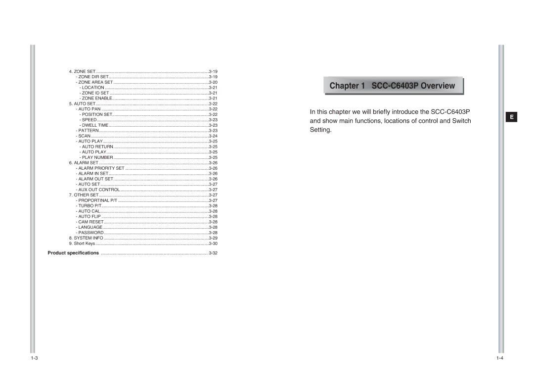 Samsung SCC-C6403P manual Chapter 