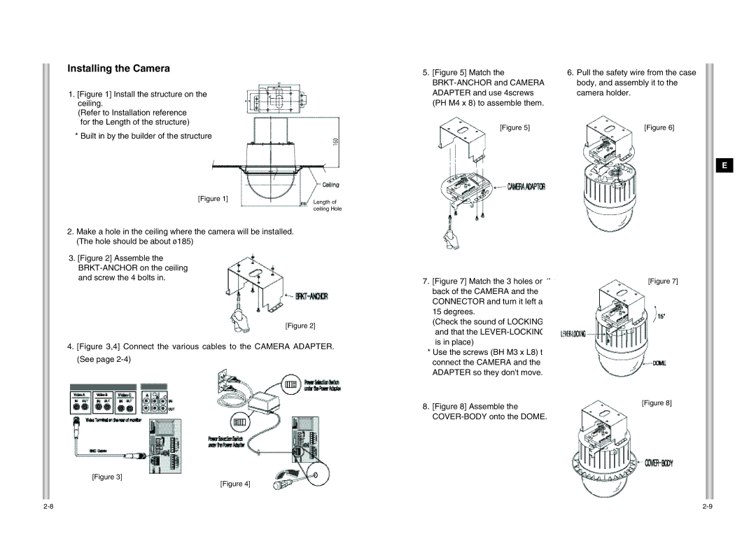 Samsung SCC-C6405P manual Installing the Camera, Match 