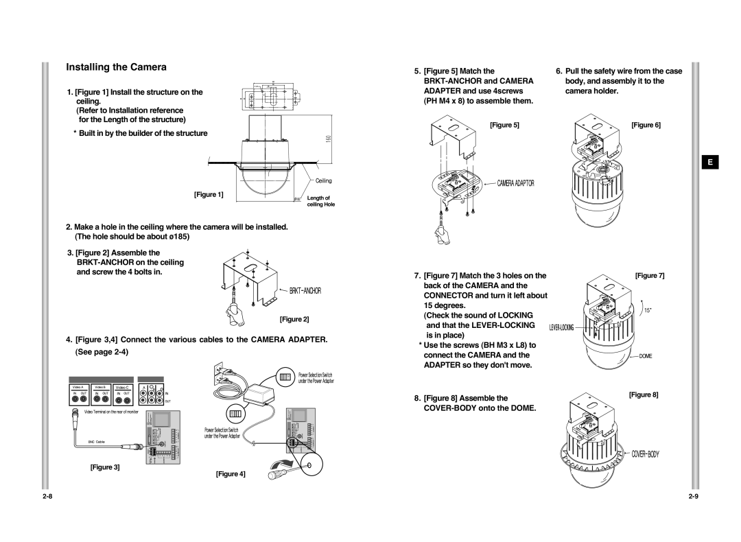 Samsung SCC-C6407P manual Installing the Camera 