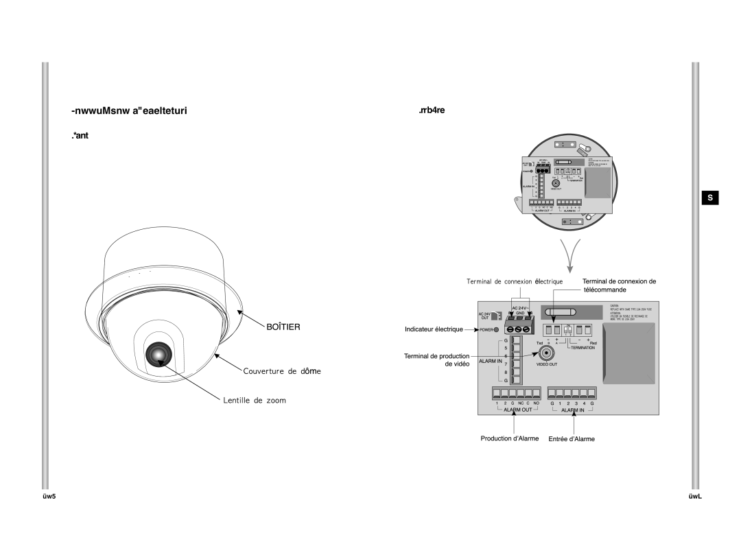 Samsung SCC-C6407P manual Connexion d’adaptateur 