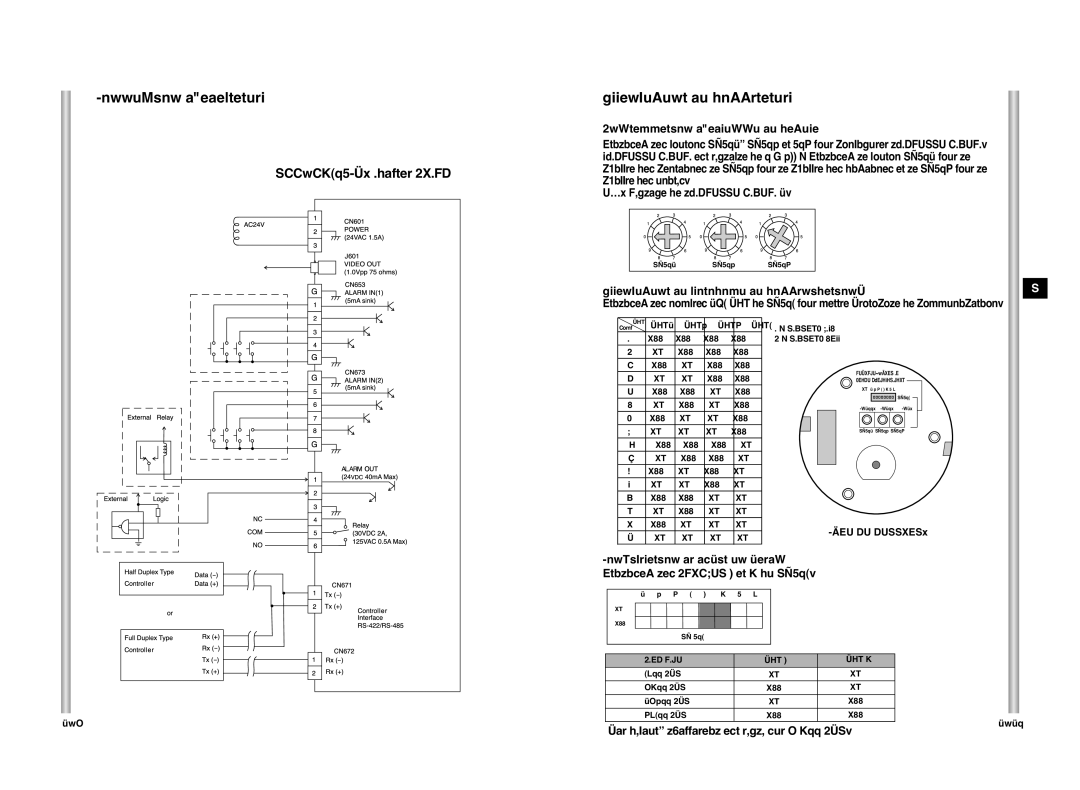 Samsung SCC-C6407P manual Arrangement de commutateur, Utilisez les Broches 5 et 6 du SW704 