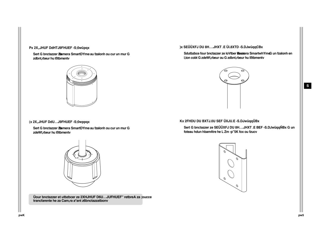 Samsung SCC-C6407P Boîtier D’INTÉRIEUR SHG-120, Boîtier D’EXTÉRIEUR SHG-220, Support DE Fixation AU Plafond SADT-100CM 