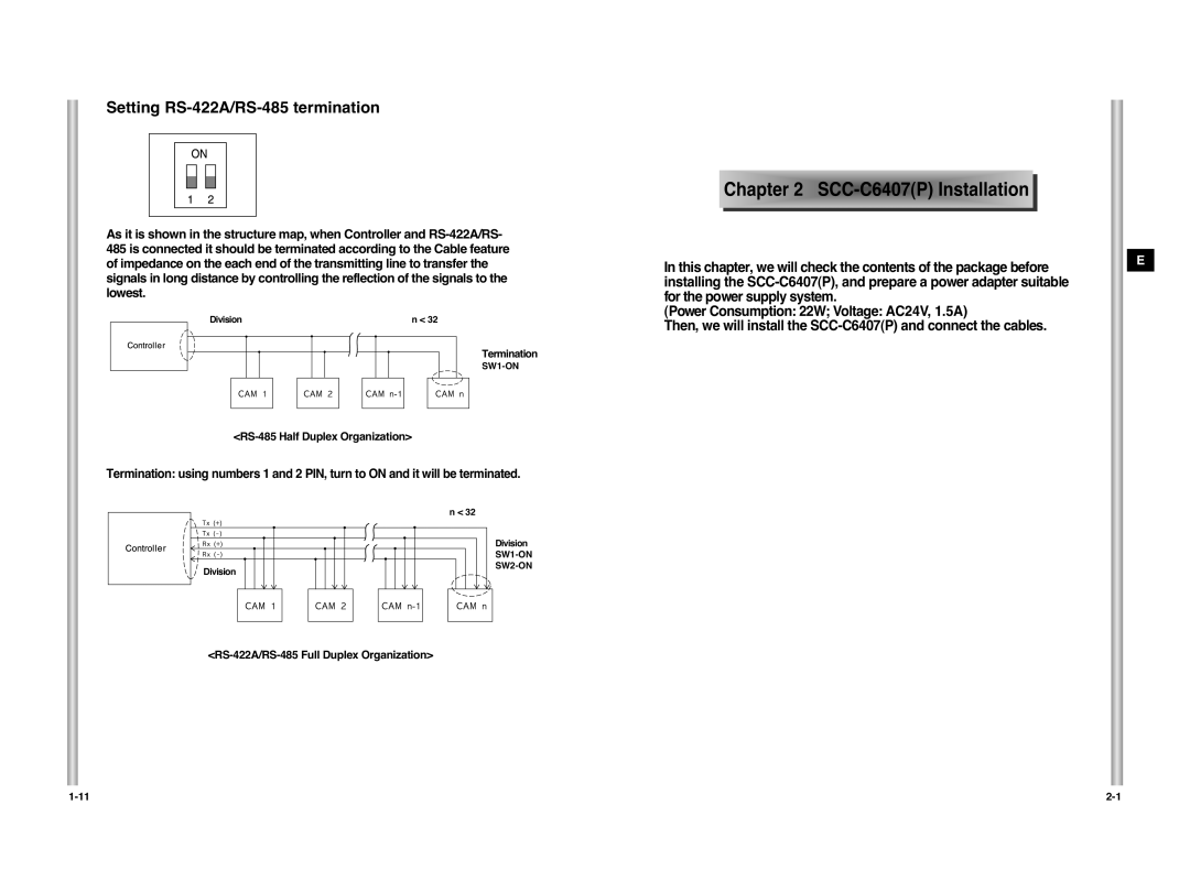 Samsung SCC-C6407P manual CC- C6407P Installatio n 